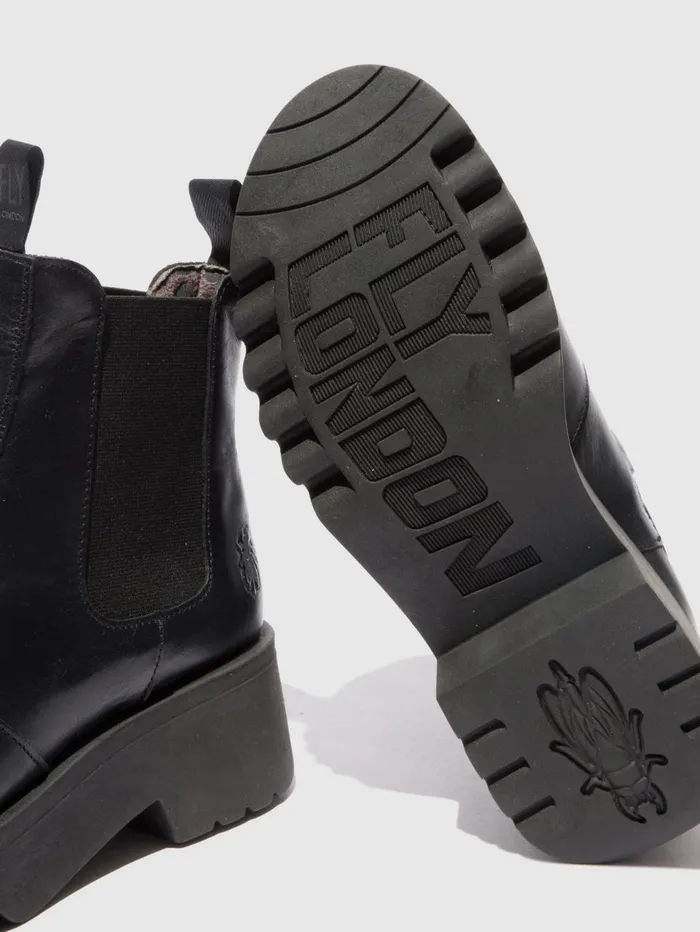 Chelsea Ankle Boots MEDI789FLY RUG BLACK Women Fly London Ankle Boots