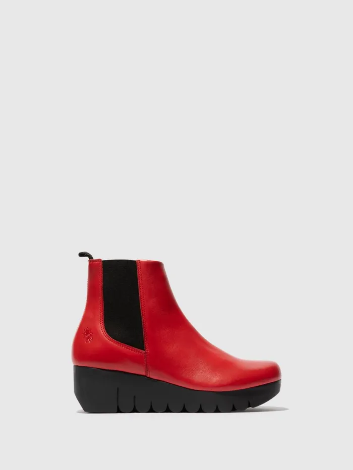 Chelsea Ankle Boots VAZE177FLY RED Women Fly London Ankle Boots