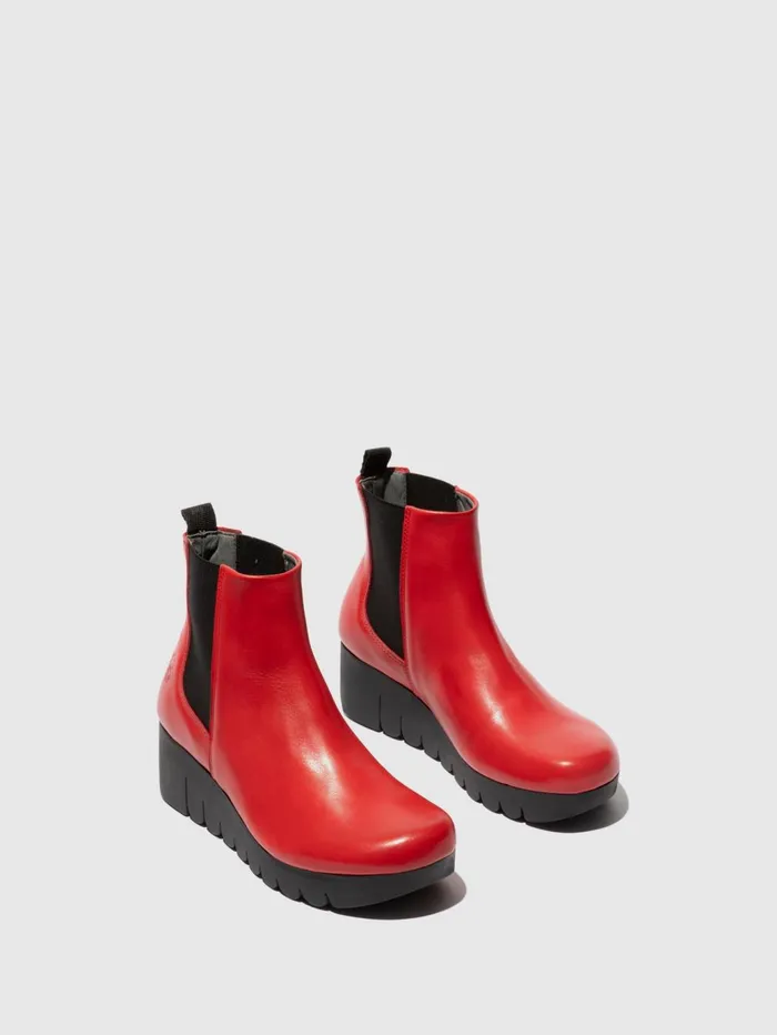 Chelsea Ankle Boots VAZE177FLY RED Women Fly London Ankle Boots