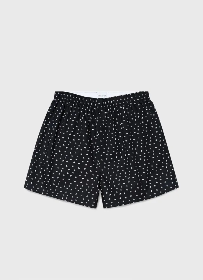 Classic Boxer Shorts Blackwhite Spot Print Men SUNSPEL Boxer Shorts