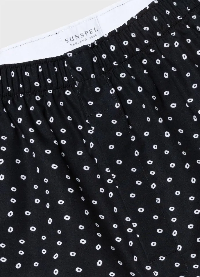 Classic Boxer Shorts Blackwhite Spot Print Men SUNSPEL Boxer Shorts
