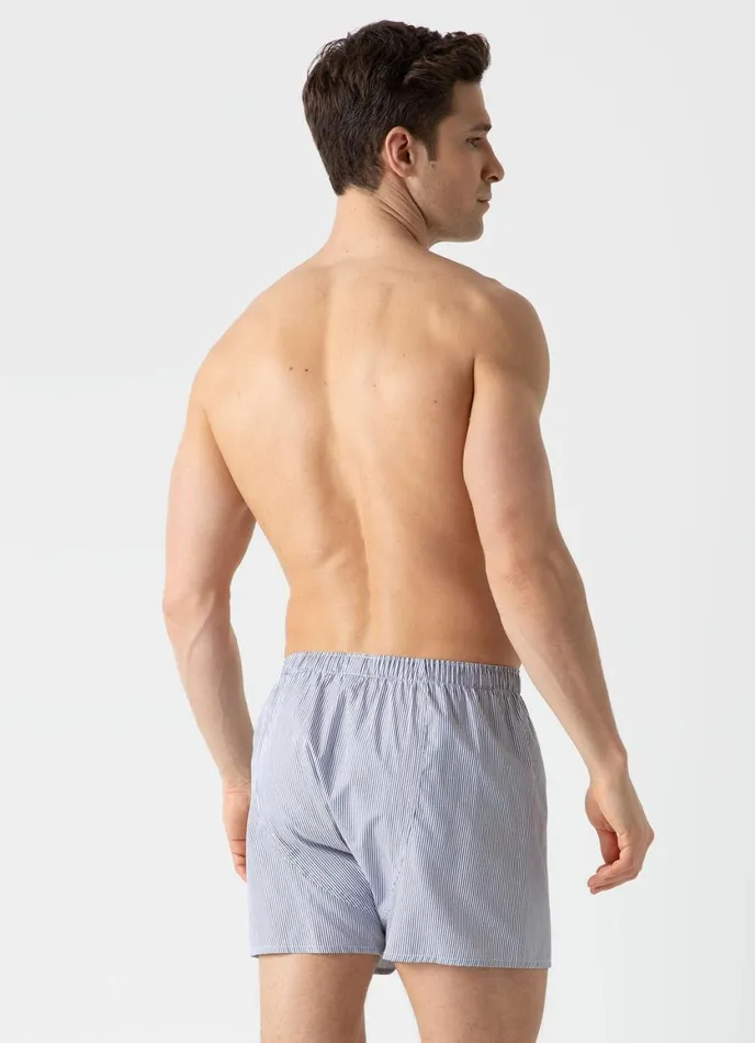 Classic Boxer Shorts Whitenavy Pinstripe Men SUNSPEL Boxer Shorts