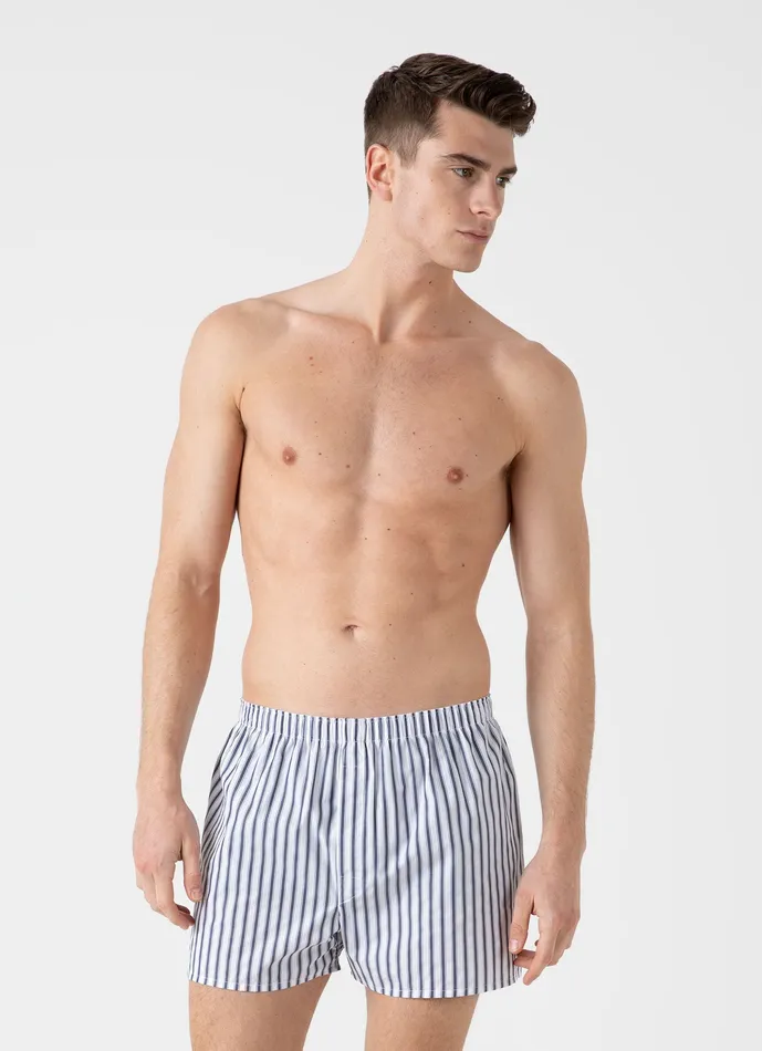 Classic Boxer Shorts WhiteNavy Stripe Men Boxer Shorts ussunspel Classic Boxer Shorts WhiteNavy Stripe Men Boxer Shorts ussunspel