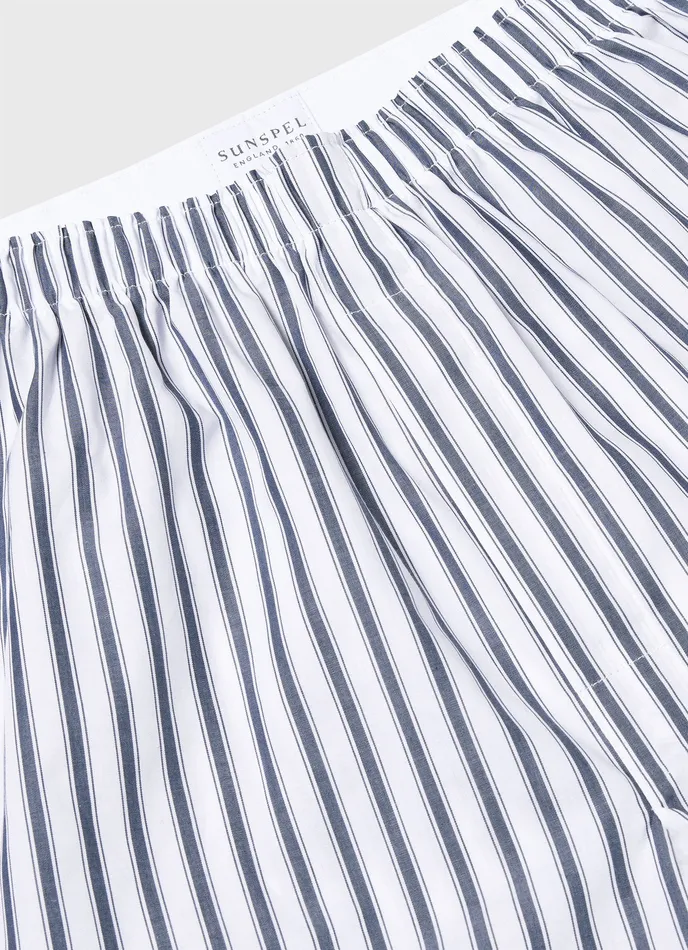 Classic Boxer Shorts WhiteNavy Stripe Men Boxer Shorts ussunspel Classic Boxer Shorts WhiteNavy Stripe Men Boxer Shorts ussunspel