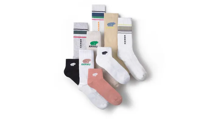 Classic Logo Half Sock Lilasbright White Men Karhu Socks