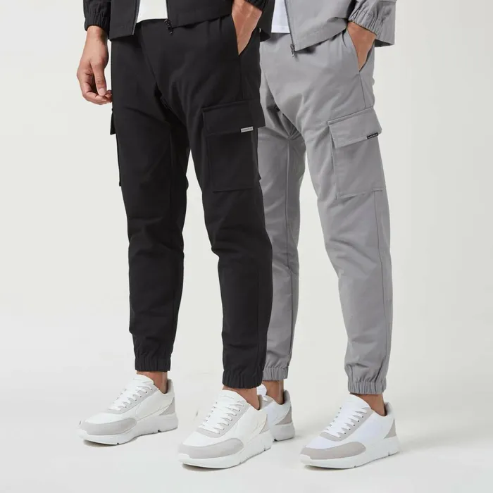 Closure London 2Pack Smart Utility Cargo Pants Black Ice Grey Men Pants