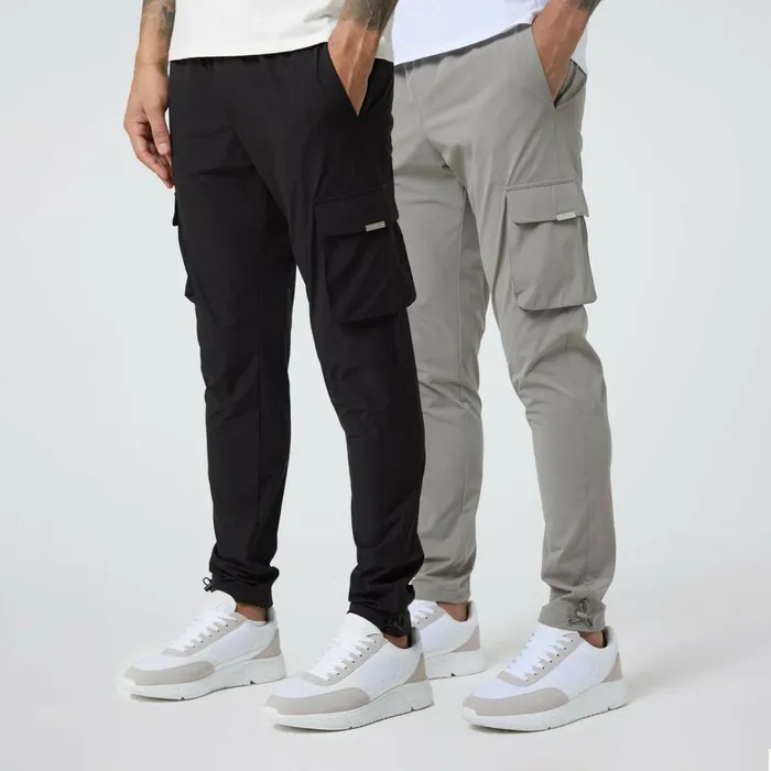 Closure London 2Pack Stretch Tech Cargo Pants Black Sand Men Pants