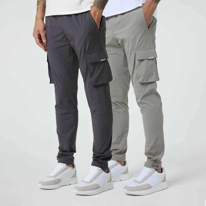 Closure London 2Pack Stretch Tech Cargo Pants Dark Grey Sand Men Pants