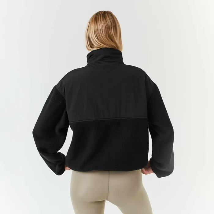 Closure London Borg Fleece Tech Jacket Black Women Coats and Jackets