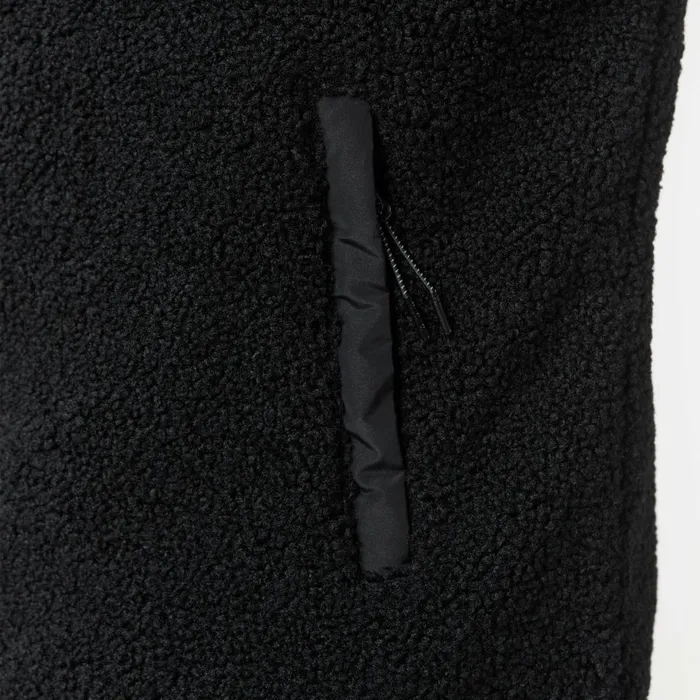 Closure London Crinkle Borg Panel Jacket Black Men Coats and Jackets