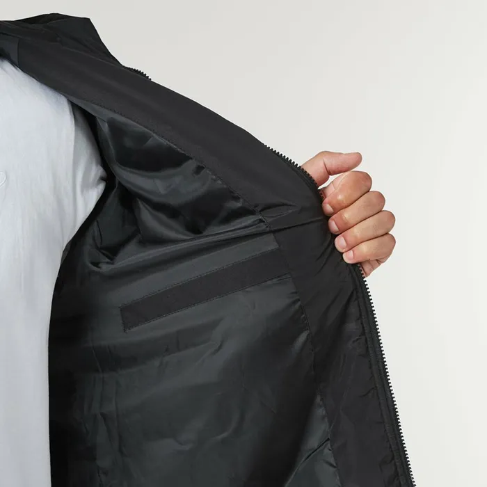 Closure London Crinkle Borg Panel Jacket Black Men Coats and Jackets