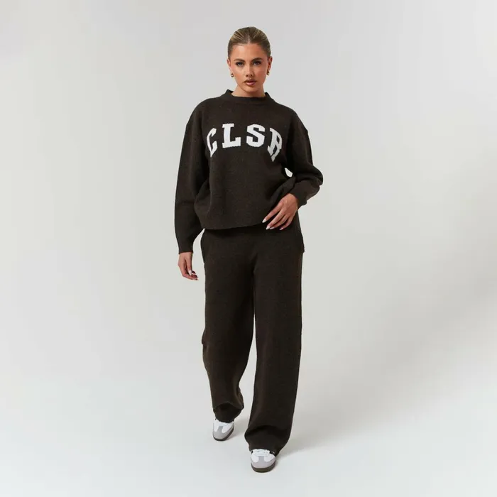 Closure London Knit Crewneck Brown Marl Women Knitwear