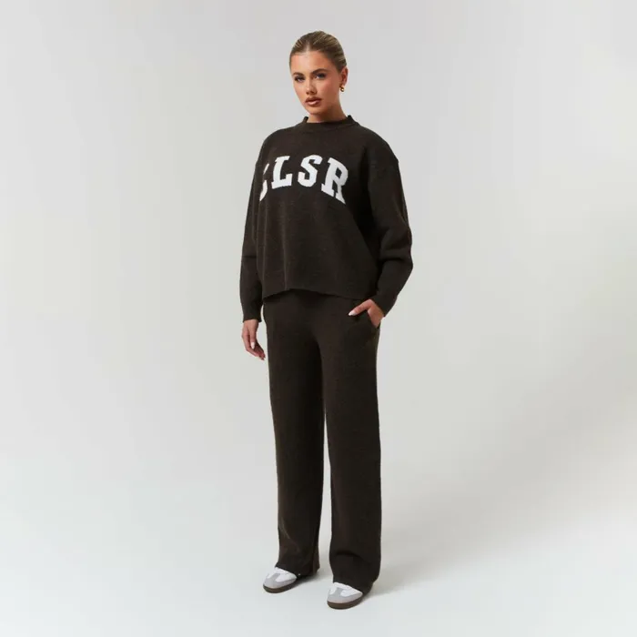 Closure London Knit Crewneck Brown Marl Women Knitwear