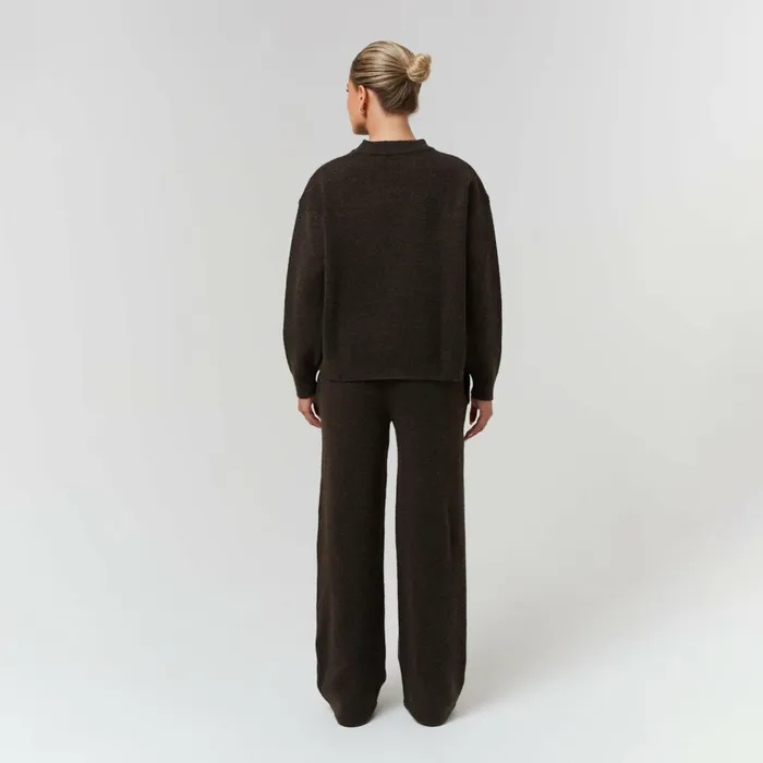 Closure London Knit Crewneck Brown Marl Women Knitwear