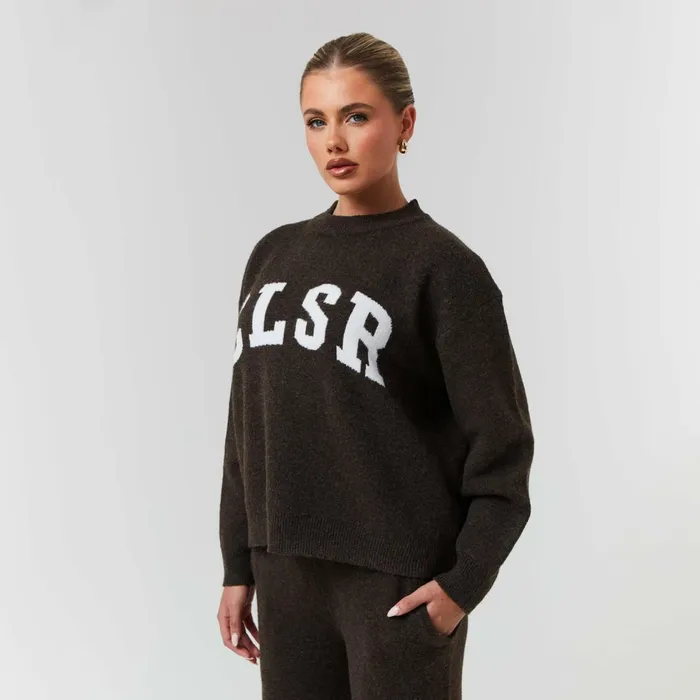 Closure London Knit Crewneck Brown Marl Women Knitwear