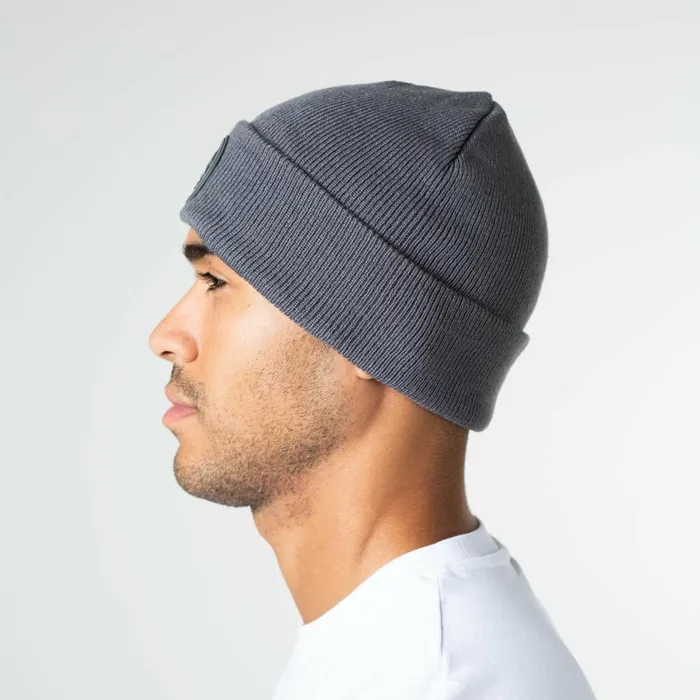 Closure London Outdoor Circle Badge Beanie Charcoal Men Headwear