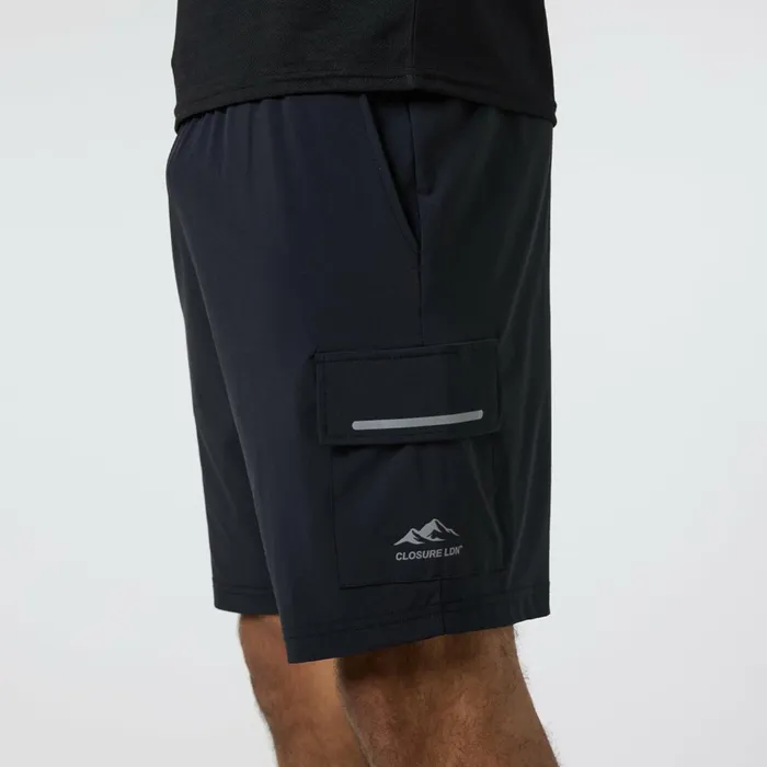 Closure London Performance Cargo Short Black Men Shorts