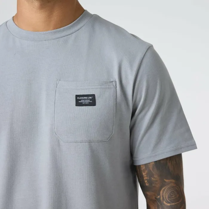Closure London Pocket TShirt Grey Men TShirts