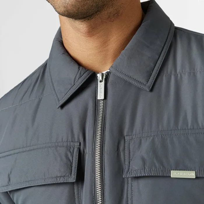 Closure London Quilted Overshirt Jacket Charcoal Men Coats and Jackets