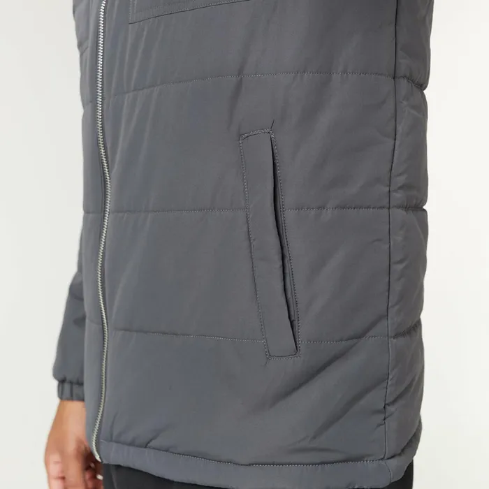 Closure London Quilted Overshirt Jacket Charcoal Men Coats and Jackets