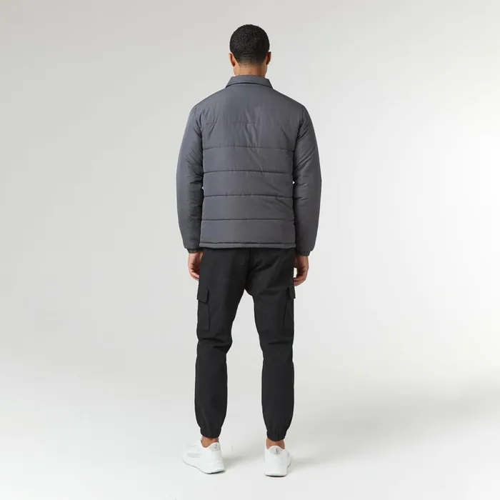 Closure London Quilted Overshirt Jacket Charcoal Men Coats and Jackets