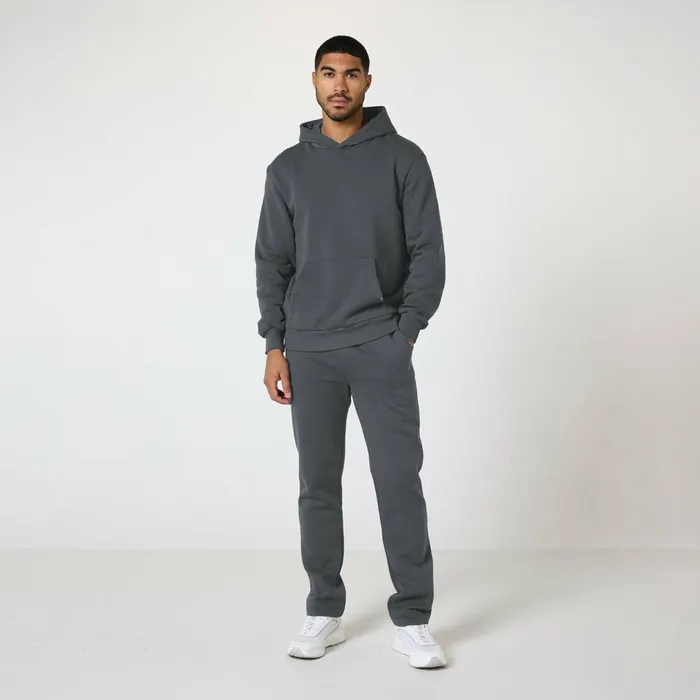 Closure London Relaxed Fit Open Hem Tracksuit Graphite Men Tracksuits