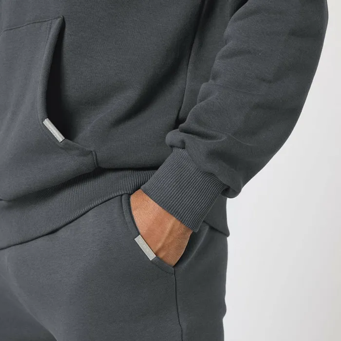 Closure London Relaxed Fit Open Hem Tracksuit Graphite Men Tracksuits