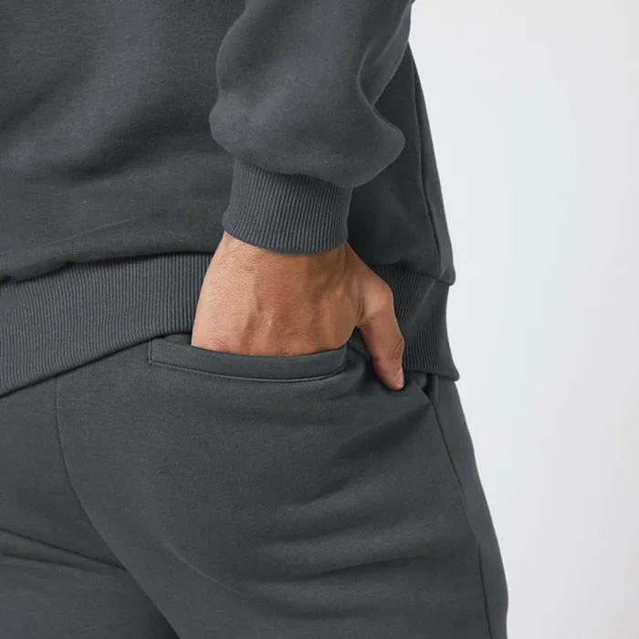 Closure London Relaxed Fit Open Hem Tracksuit Graphite Men Tracksuits