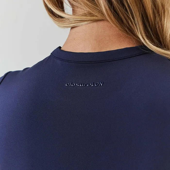 Closure London Second Skin Crop Top Midnight Blue Women TShirts