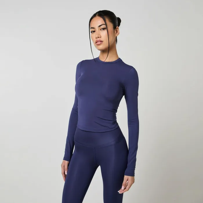 Closure London Second Skin LS Top and Legging Set Midnight Blue Women Sets