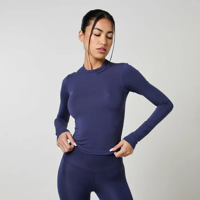 Closure London Second Skin LS Top and Legging Set Midnight Blue Women Sets
