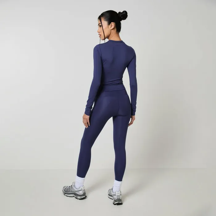 Closure London Second Skin LS Top and Legging Set Midnight Blue Women Sets
