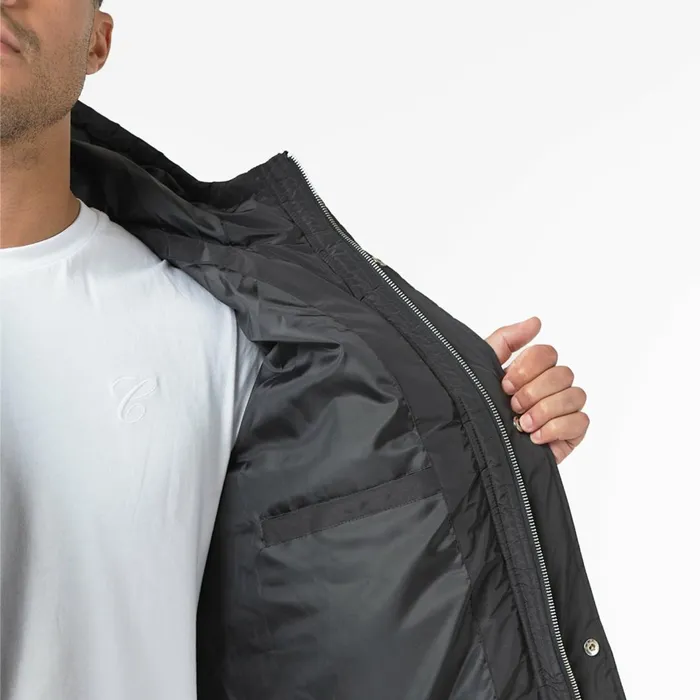 Closure London Smart Crinkle Nylon Puffer Jacket Black Men Coats and Jackets