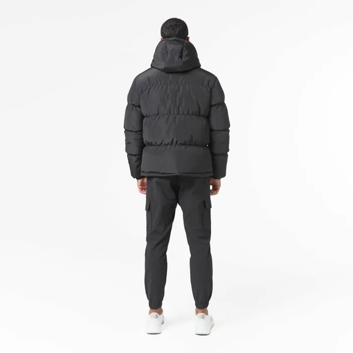 Closure London Smart Crinkle Nylon Puffer Jacket Black Men Coats and Jackets