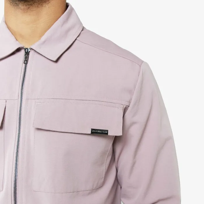 Closure London Smart Utility Overshirt Mauve Men Overshirts