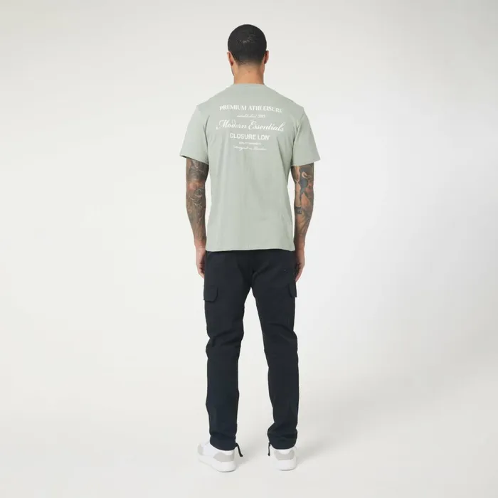 Closure London Stacked Script Relaxed Fit TShirt Sage Men TShirts