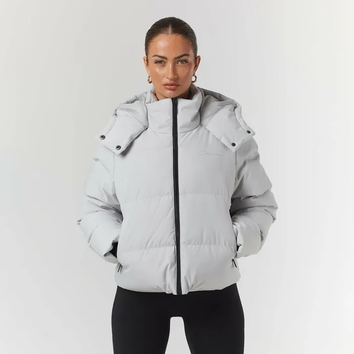Closure London Storm Cuff Puffer Dark Stone Women Coats and Jackets