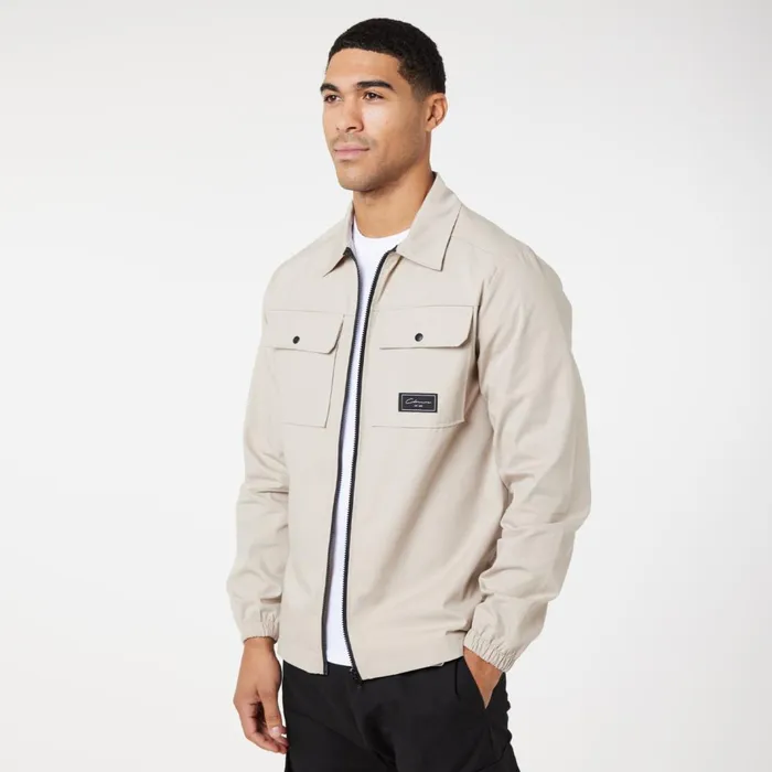 Closure London Utility Overshirt Greige Men Overshirts
