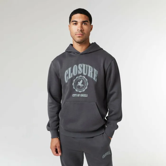 Closure London Vintage Varsity Tracksuit Charcoal Men Tracksuits