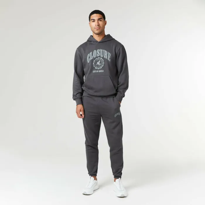 Closure London Vintage Varsity Tracksuit Charcoal Men Tracksuits