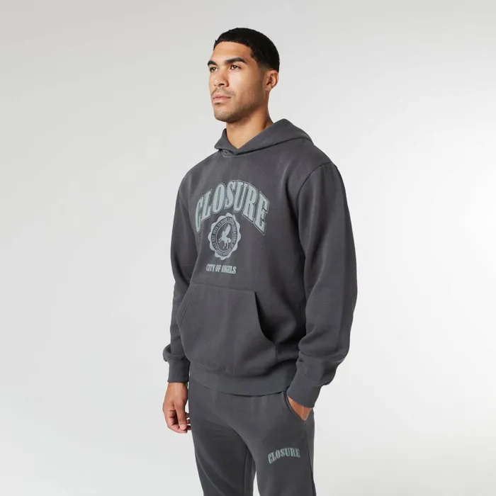 Closure London Vintage Varsity Tracksuit Charcoal Men Tracksuits