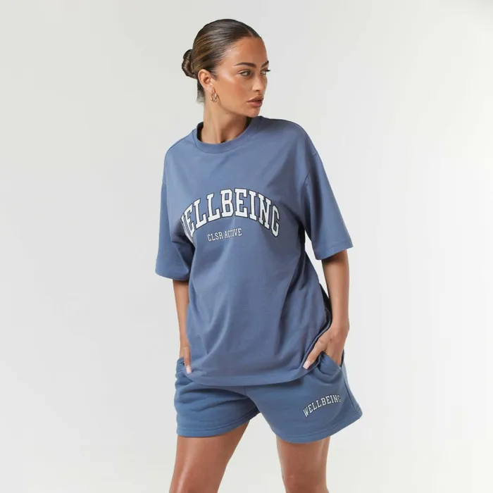 Closure London Wellbeing Varsity Twinset Elemental Blue Women Sets