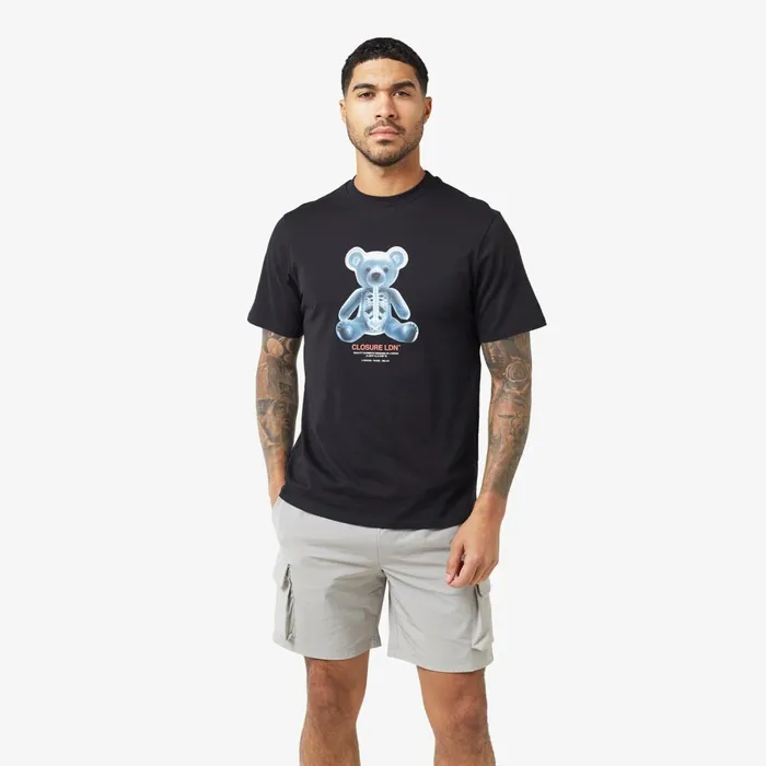 Closure London XRay Teddy TShirt Black Men TShirts