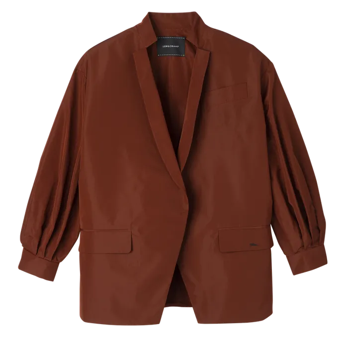 Coats and Jackets Women Longchamp Kimono jacket ChestnutChestnutChestnut