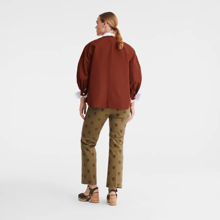 Coats and Jackets Women Longchamp Kimono jacket ChestnutChestnutChestnut
