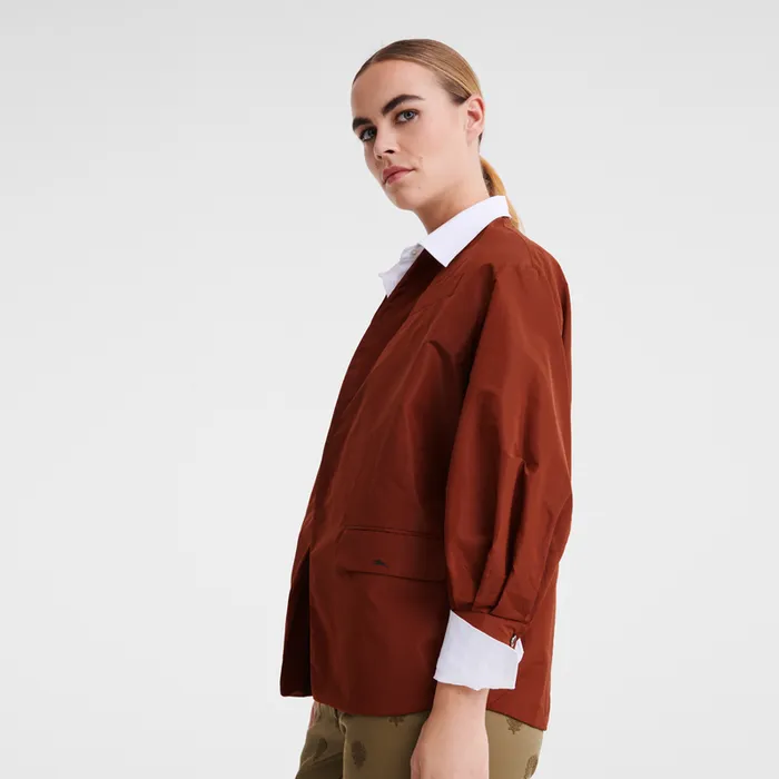 Coats and Jackets Women Longchamp Kimono jacket ChestnutChestnutChestnut
