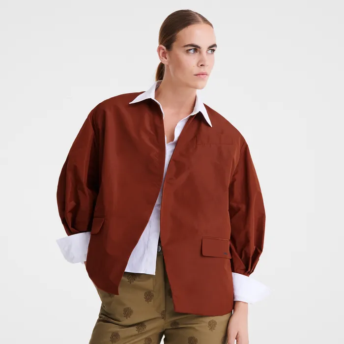 Coats and Jackets Women Longchamp Kimono jacket ChestnutChestnutChestnut