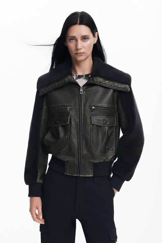 Coats And Jackets Women Desigual Bomber Jacket Black