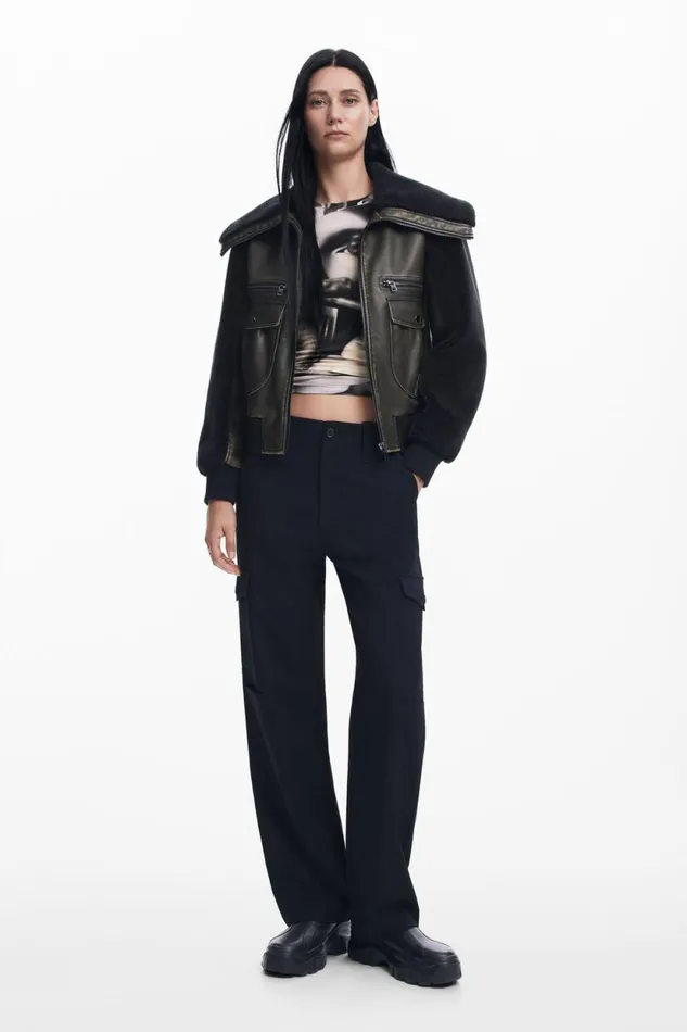 Coats And Jackets Women Desigual Bomber Jacket Black