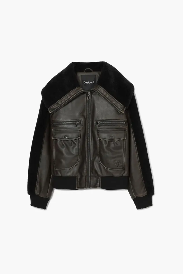 Coats And Jackets Women Desigual Bomber Jacket Black